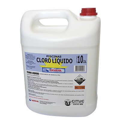 CLORO LIQUIDO PISCINA 10LT DIDEVAL