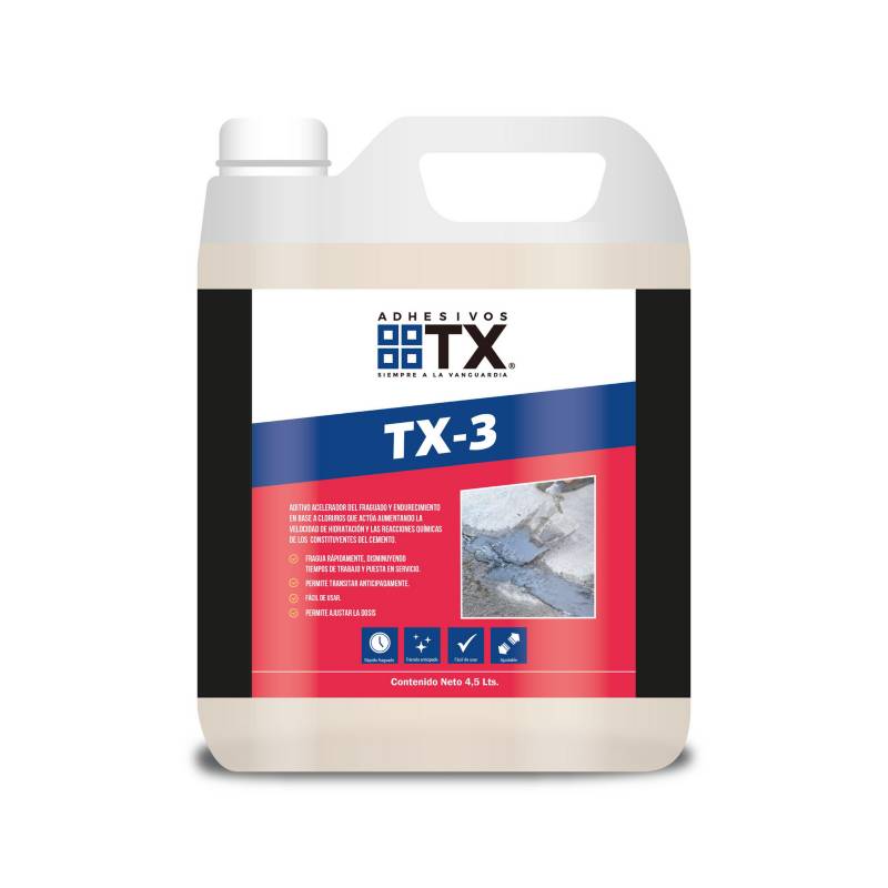 ACELERANTE DE FRAGUADO TX-3 4,5LT